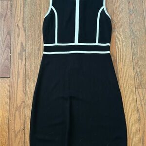 Calvin Klein Black and White Bodycon Dress - Size Small